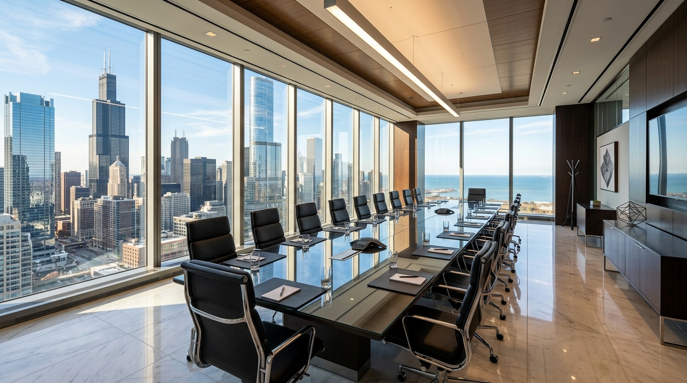 High-Rise Boardroom Daytime View